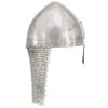 vidaXL Knight Helmet Antique Replica LARP Silver Steel