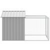 vidaXL Chicken Cage with Run Light Grey 117x201x123 cm Galvanised Steel