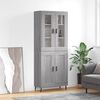 vidaXL Highboard Grey Sonoma 69.5x34x180 cm Engineered Wood