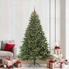 vidaXL Artificial Christmas Tree with 300 LEDs Green 210 cm PE and PVC