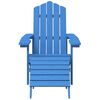 vidaXL Garden Adirondack Chairs 2 pcs with Footstools HDPE Aqua Blue