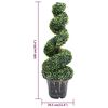 vidaXL Artificial Boxwood Spiral Plant with Pot Green 100 cm