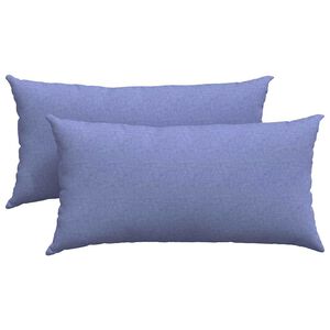 vidaXL Sofa Pillows 2 pcs Jeans Blue 80 x 40 cm Fabric