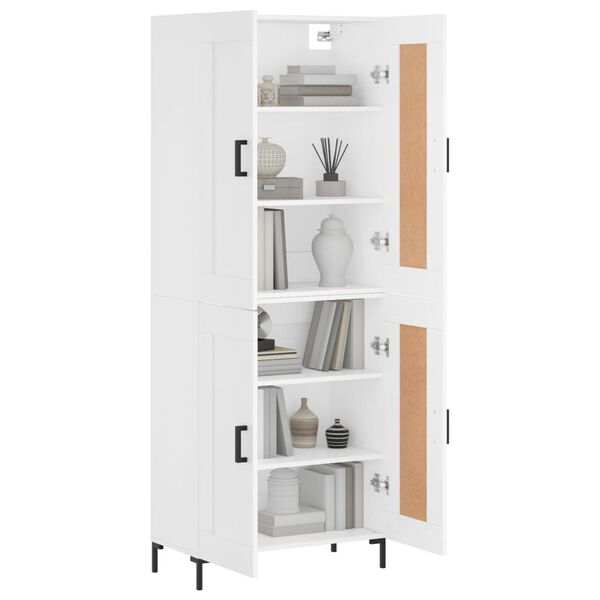 vidaXL Highboard White 69.5x34x180 cm Engineered Wood