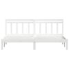 vidaXL Bed Frame without Mattress White Super King Solid Wood