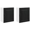 vidaXL Kitchen Cabinet Kalmar 2 pcs Black Oak 50 x 31 x 60 cm