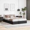 vidaXL Storage Bed with Mattress Black 140 x 190 cm Faux leather