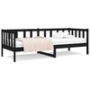 vidaXL Day Bed without Mattress Black 80x200cm Solid Wood Pine