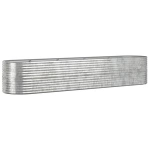 vidaXL Garden Raised Bed Galvanised Steel 368x80x68 cm Silver