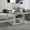 vidaXL Coffee Table Grey Sonoma 60x60x40 cm Engineered Wood
