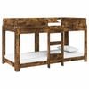 vidaXL Bunk Bed for Kids Smoked Oak 100 x 200 cm Engineered Wood