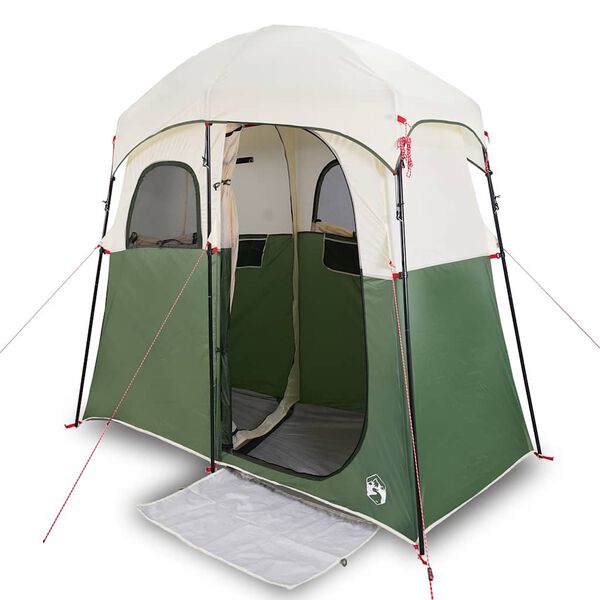 vidaXL Shower Tent 2-Person Green Waterproof