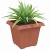 vidaXL Square Flower Pot 24 pcs Brick Red 43 x 43 x 33.5 cm Plastic