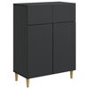 vidaXL Sideboard with Drawer Black 66 x 34.5 x 90 cm Engineered Wood