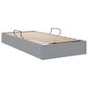 vidaXL Storage Bed with Mattress Light Grey 90 x 190 cm Fabric
