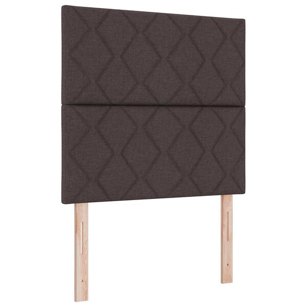 vidaXL Headboard with LED Strip Lights Adjustable Brown 90 cm Fabric