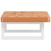 vidaXL Basin Shelf Wall Mounted Steel and Solid Wood Beech