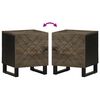 vidaXL Bedside Cabinets 2 pcs Black 40x33x46 cm Solid Wood Mango