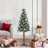 vidaXL Slim Christmas Tree with 150 LEDs Green and White 150 cm