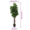 vidaXL Artificial Fiddle Leaf Fig Tree 232 Leaves 180 cm Green