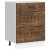 vidaXL Kitchen Base Cabinet "Lucca" Smoked Oak Engineered Wood