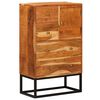 vidaXL Chest of Drawer Natural 55 x 30 x 90 cm Solid Acacia Wood