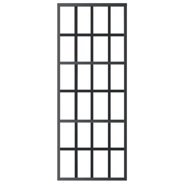 vidaXL Sliding Door with Hardware Set ESG Glass&Aluminium 76x205 cm