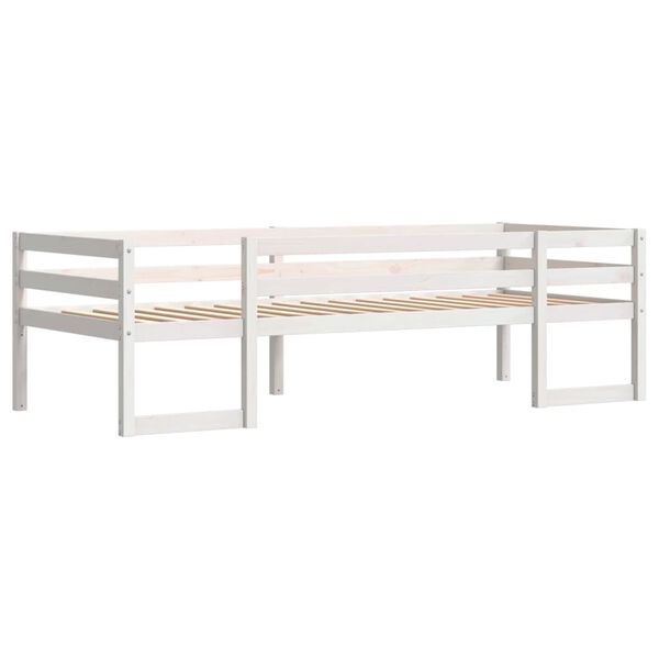 vidaXL Kids' Bed Frame without Mattress White 90x190 cm Single Solid Wood Pine