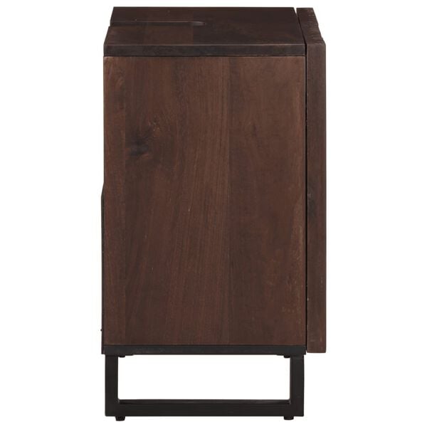 vidaXL Bathroom Sink Cabinet 62x34x58 cm Brown Solid Wood Mango