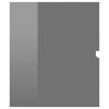 vidaXL Bathroom Furniture Set High Gloss Grey Engineered Wood