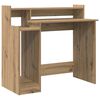 vidaXL Desk with Shelf Artisan Oak 97 x 45 x 90 cm Engineered Wood