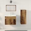 vidaXL Bathroom Furniture Set Wall-mounted 4 pcs Brown Engineered Wood