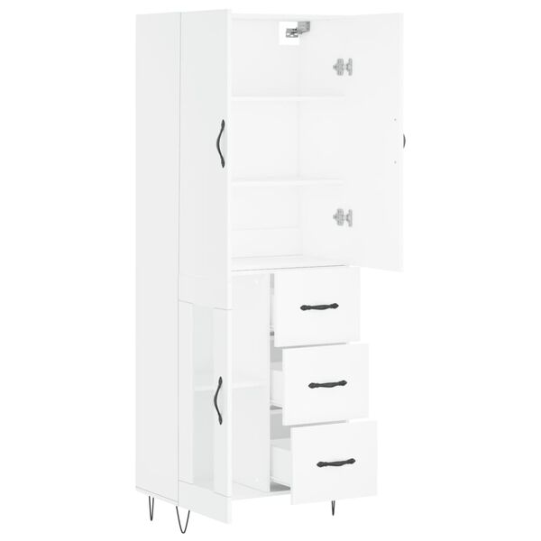 vidaXL Highboard White 69.5x34x180 cm Engineered Wood