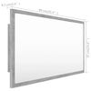 vidaXL LED Bathroom Mirror Concrete Grey 90x8.5x37 cm Acrylic