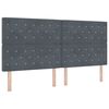 vidaXL Headboard with Headboard Dark Grey 200 cm Faux Leather