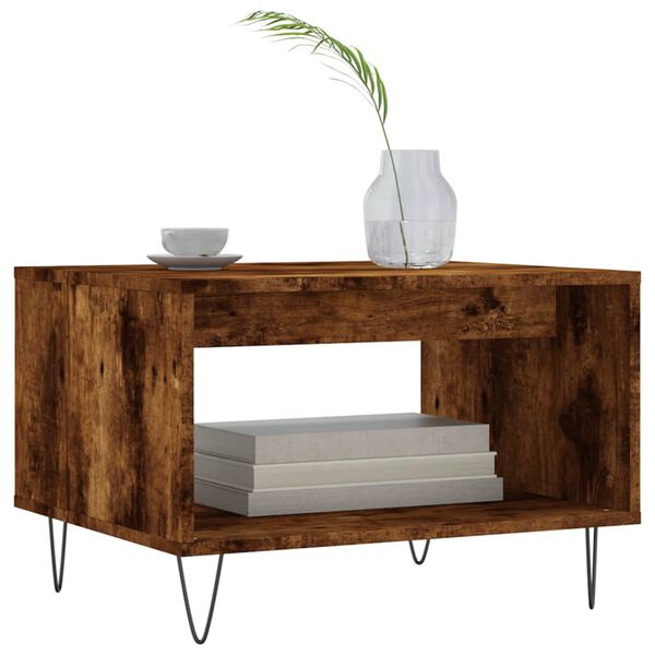 vidaXL Coffee Table Smoked Oak 60x50x40 cm Engineered Wood