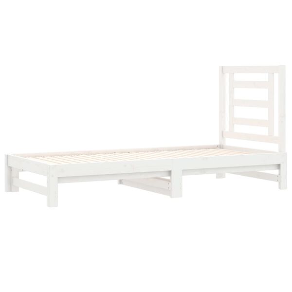 vidaXL Pull-out Day Bed without Mattress White 2x(90x200) cm