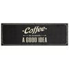 vidaXL Kitchen Rug Washable Coffee Text 60x180 cm Velvet