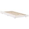 vidaXL Bed Frame White 75 x 190 cm Solid Pine Wood