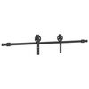 vidaXL Sliding Door Hardware Kit 183 cm Steel Black