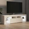 vidaXL TV Cabinet with LED Lights High Gloss White 140x36.5x40 cm