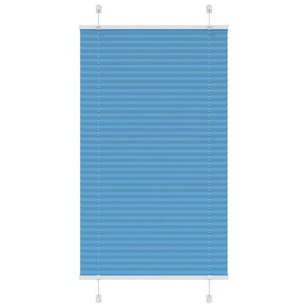 vidaXL Pleated Blind Blue 70x100 cm Fabric Width 69.4 cm Polyester
