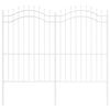 vidaXL Garden Fence White 240 x 215 cm Powder-coated steel