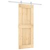 vidaXL Sliding Door with Hardware Set 80x210 cm Solid Wood Pine