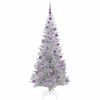 vidaXL Christmas Tree with 300 LEDs with Stand Silver 180 cm PET