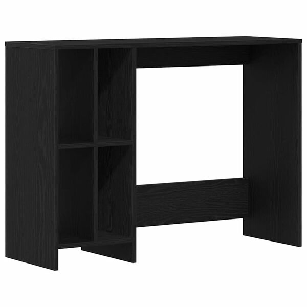 vidaXL Desk with Shelf Black Oak 102.5 x 35 x 75 cm Engineered Wood