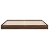 vidaXL Bed Frame without Mattress Brown Oak 200x200 cm Engineered Wood