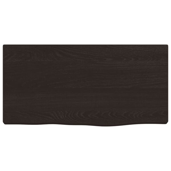 vidaXL Wall Shelf Dark Brown 40x20x2 cm Treated Solid Wood Oak