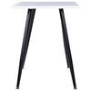 vidaXL Dining Table White and Black 120x60x74 cm MDF