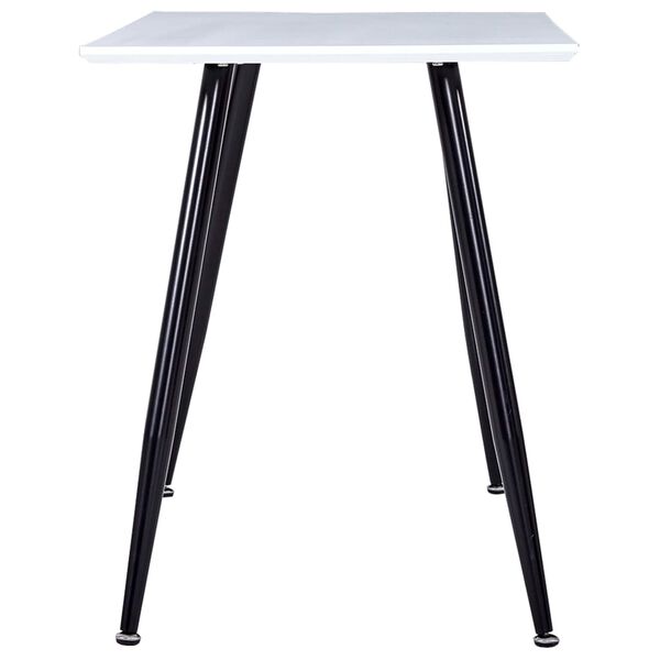 vidaXL Dining Table White and Black 120x60x74 cm MDF